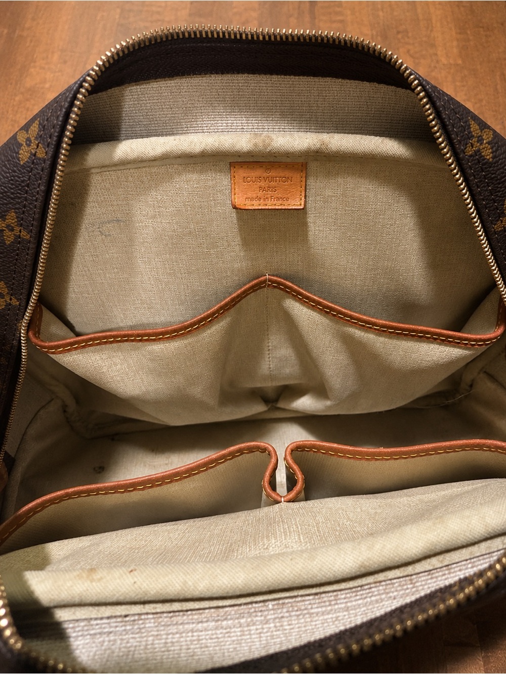 Louis Vuitton Monogram Deauville Handbag Vanity Bag MB0063 Made in France - Picture 12 of 14